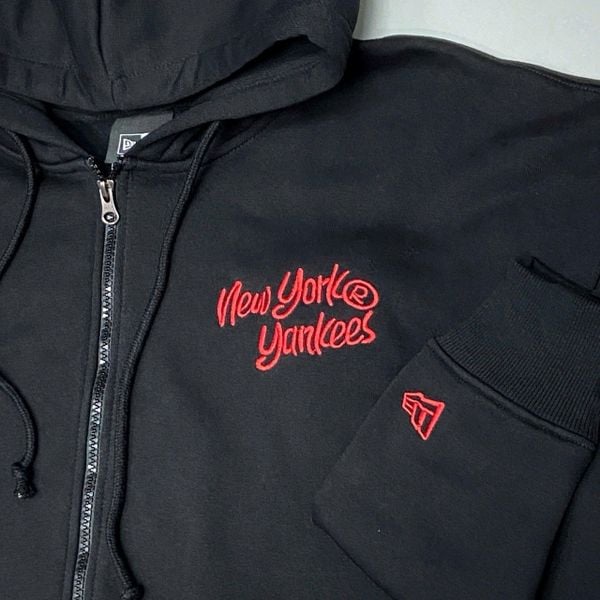 963 - Áo Khoác Zip New Era New York Yankees Black Red - 17224368
