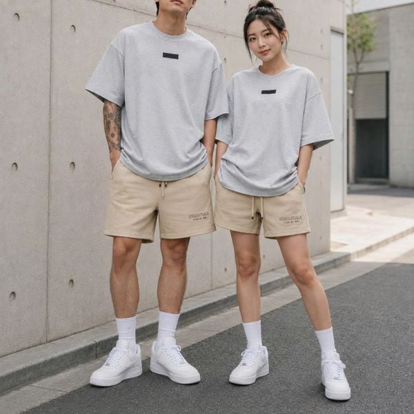 Quần Fear of God Essentials Soccer Fleece Shorts Timber - 160SP252001F - 958