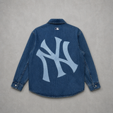 Áo Sơ Mi MLB Denim Basic Mega Logo Indigo - 3ADRB0641-50INS - 1346