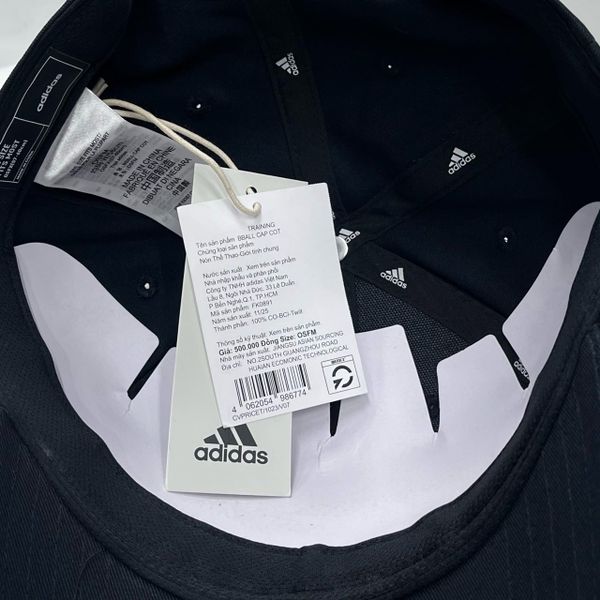 Mũ Nón Adidas Cotton Baseball Cap Black - FK0891 - 1184