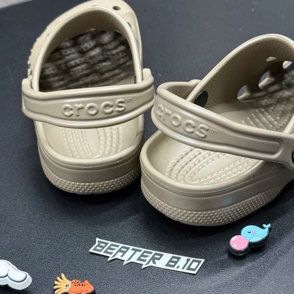 932 - Giày Sandal Clog Unisex Crocs Baya - Khaki - 10126-2V3