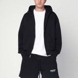 973 - Áo Hoodie Fit Fleece Zip Up Fear of God Essentials Classic 'Jet Black' 2025 - 192AS254780F