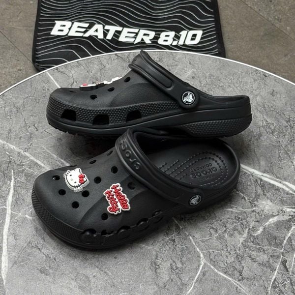 417 - Dép Sandal Clog Unisex Crocs Baya (Trắng / Đen)