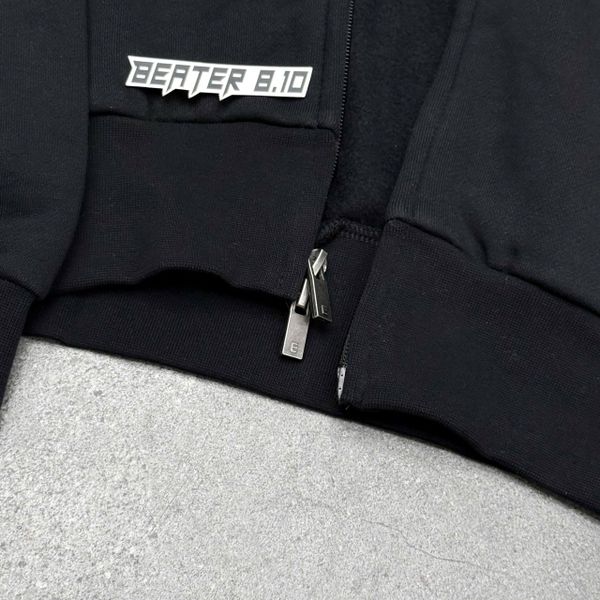 973 - Áo Hoodie Fit Fleece Zip Up Fear of God Essentials Classic 'Jet Black' 2025 - 192AS254780F