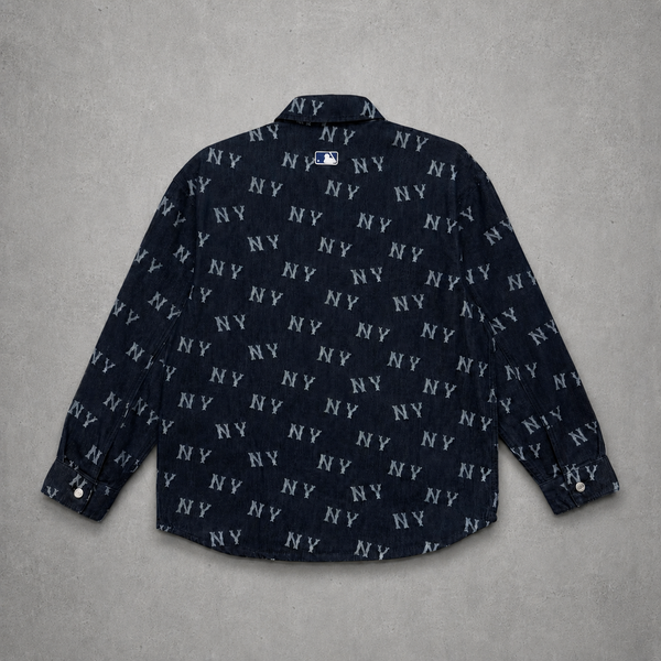 Áo Sơ Mi MLB Denim Unisex Classic Monogram Jacquard - 3ADRM0141-50NYD - 1352