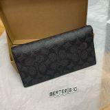 900 - Ví Coach 931 Breast Pocket In Signature Canvas Retail Màu Đen - B2580 931