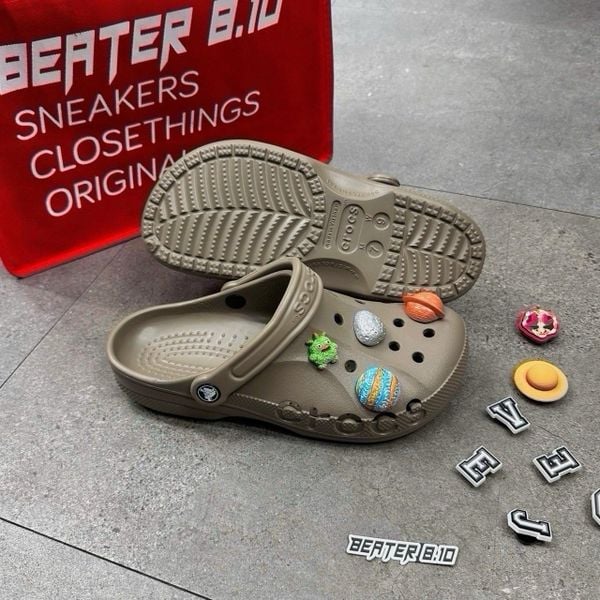 Giày Sandal Clog Unisex Crocs Baya - Khaki - 10126-2V3 - 932