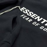1028 - Áo Sweater Fear of God Essentials Fleece 'Black' Crewneck - 192HO246260F