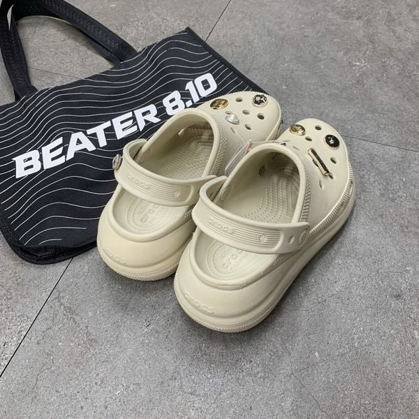 429 - Giày Clog Unisex Crocs Crush Classic Bone - 207521-2Y2