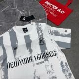 996 - Áo thun New Era New York Yankees White & Grey Stripe Wash - 13556529