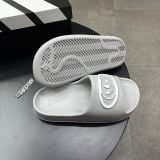 953 - Dép Adidas Adilette Trefoil Badge Slide Grey White