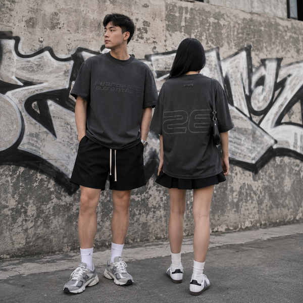 Áo Fear of God Essentials 90's Tee Vintage Black - 125HO254473F - 1039