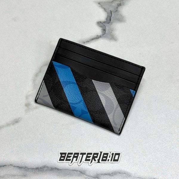 836 - Ví Coach Slim Card Case With Stripe Print - C1608