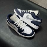 514 - Giày Nike Air Jordan 1 Low 'White Grey Navy' - 553560-141