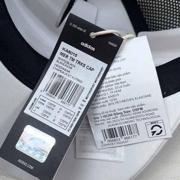 Nón mũ Adidas Mercedes AMG White - KA8015 - 1453