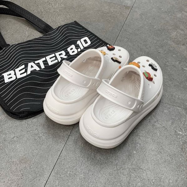 430 - Giày Clog Unisex Crocs Crush Classic White - 207521-100