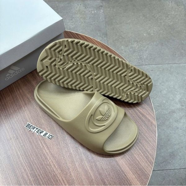 915 - Dép Adidas Adilette Lite Slides Trefoil Logo Brown Beige