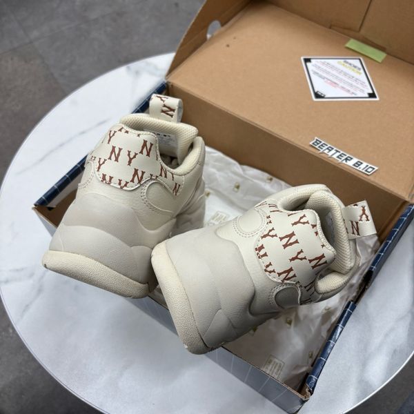 540 - Giày MLB BigBall Chunky Classic Monogram New York Yankees màu nâu - 3ASHBMN3N-50IVS