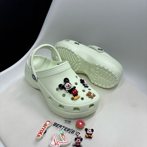 Giày Clog Nữ Crocs Classic Platform - Mint Tint - 206750-3YF - 1137