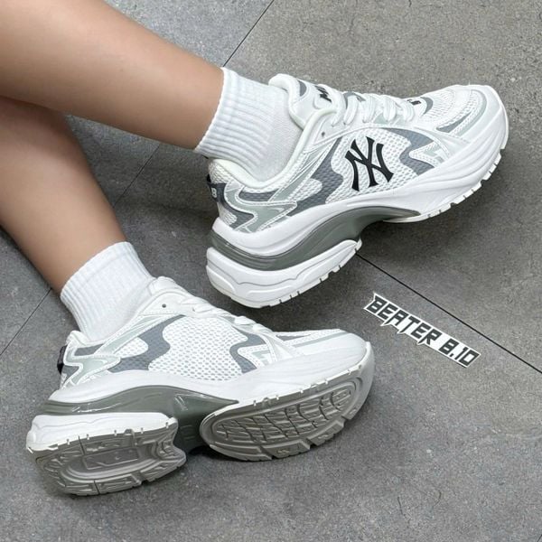 911 - Giày MLB Korea Curve Runner New York Yankees White - 3ARNSPL4N-50WHS