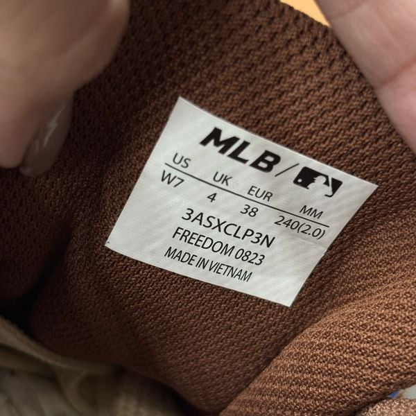 489 - Giày MLB Chunky Liner Mid Monogram Boston Red Sox Brown - 3ASXCLP3N-43BRD