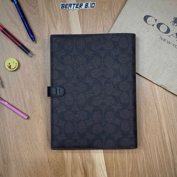 931 - Sổ tay Coach Notebook In Signature Canvas 