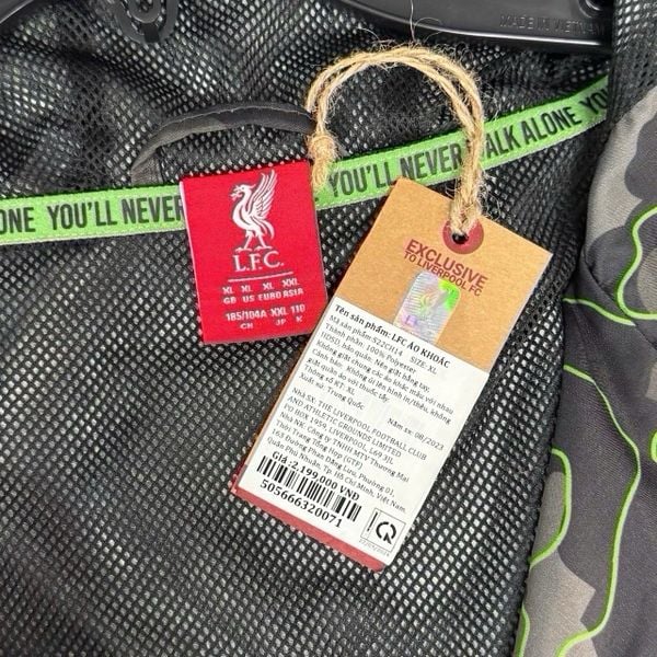 Áo Khoác Liverpool Jacket Kagool YNWA - Charcoal Grey - S22CH14 - 1340