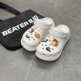 430 - Giày Clog Unisex Crocs Crush Classic White - 207521-100