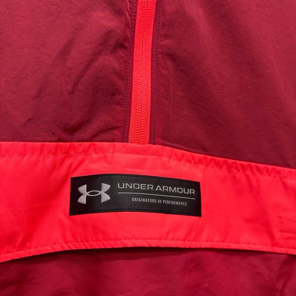 Áo Hoodie Under Armour Rush Woven 1/2 Zip Anorak Jacket 'Red Grey' - 1377183-044 - 1277
