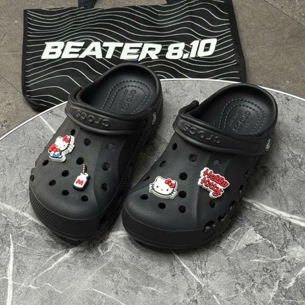 417 - Dép Sandal Clog Unisex Crocs Baya (Trắng / Đen)