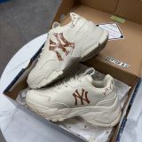 540 - Giày MLB BigBall Chunky Classic Monogram New York Yankees màu nâu - 3ASHBMN3N-50IVS