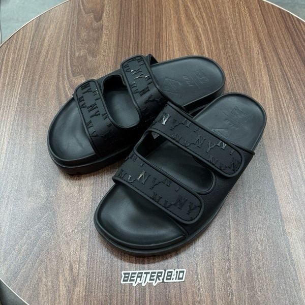 495 - Dép Quai Ngang MLB Chunky Bouncer Two Strap New York Yankees Đen - 3ALPCBT33-50BKS