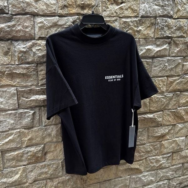 899 - Áo Fear of God Essentials Jersey Crewneck T-Shirt Black SS25 - 125HO244360F