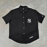 838 - Áo Sơ Mi New Era Yankees Styles Black Woven Shirt - 13957236