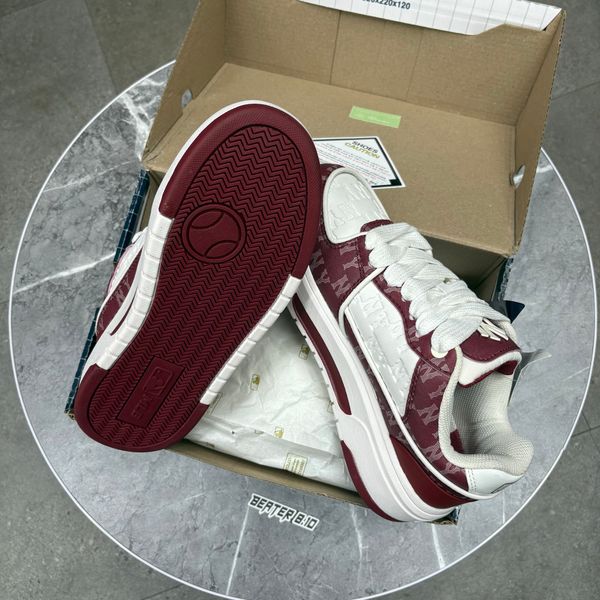 696 - Giày MLB Chunky Liner Classic Monogram NY Maroon - 3ASXCMN4N-50RDD