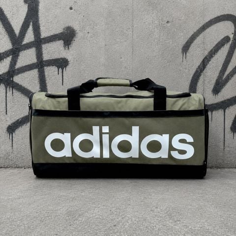 Túi Adidas Duffel Linear Essentials Olive Strata Cỡ Vừa - HR5350 - 1375