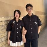 838 - Áo Sơ Mi New Era Yankees Styles Black Woven Shirt - 13957236