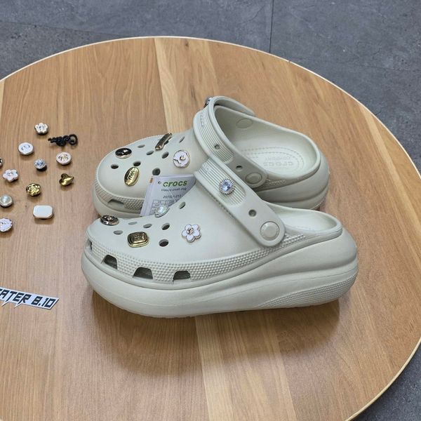 429 - Giày Clog Unisex Crocs Crush Classic Bone - 207521-2Y2