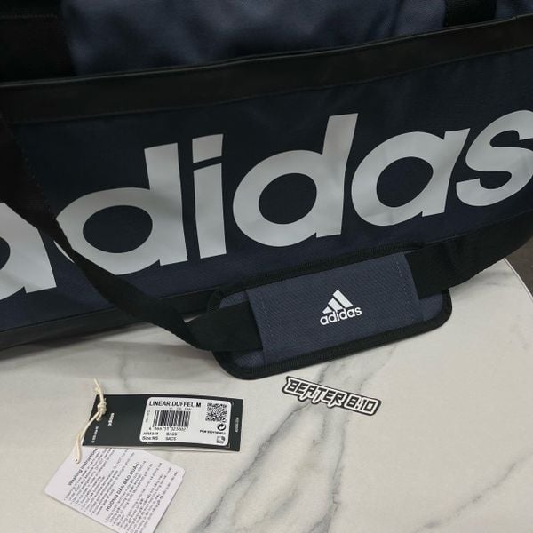 Túi Adidas Duffel Linear Essentials Shadow Navy Cỡ Vừa - HR5349 - 1376