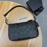 843 - Túi Coach kẹp nách Nolita 19 In Signature Canvas Black - C3308