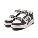 403 - Giày MLB Chunky Liner Mid Monogram NY Yankees Denim Black - 3ASXCDN3N-50BKS