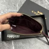 Ví Coach Corner Zip Monogram Wristlet 'Navy' & 'Burgundy' In Signature Canvas  - F2648 - CEY93 - 1159
