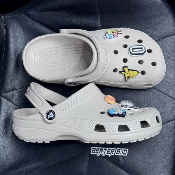 Dép Sandal Clog Unisex Crocs Classic Light Bone - 910