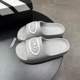 953 - Dép Adidas Adilette Trefoil Badge Slide Grey White