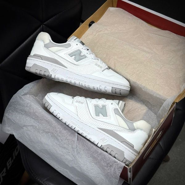 128 - Giày New Balance 550 màu trắng xám - BBW550BB