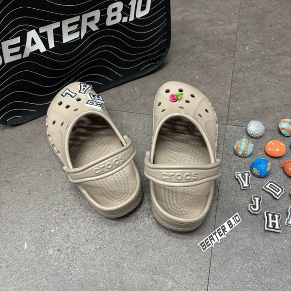 932 - Giày Sandal Clog Unisex Crocs Baya - Khaki - 10126-2V3