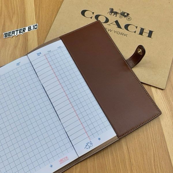 931 - Sổ tay Coach Notebook In Signature Canvas 