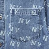Áo Sơ Mi MLB Denim Unisex Classic Monogram Jacquard - 3ADRM0141-50BLL - 1351