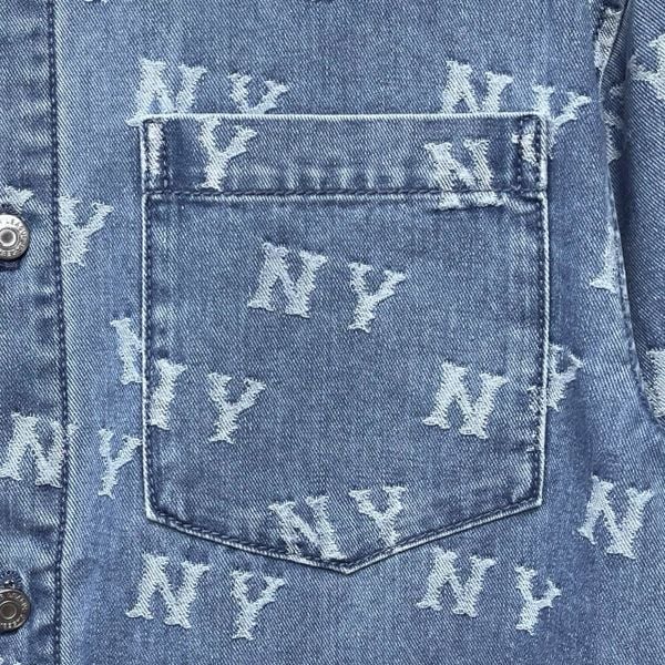 Áo Sơ Mi MLB Denim Unisex Classic Monogram Jacquard - 3ADRM0141-50BLL - 1351