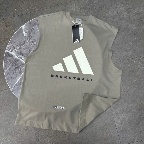 Áo Tank Top Bóng Rổ Adidas Sleeveless Màu Putty Beige - JD6135 - 841